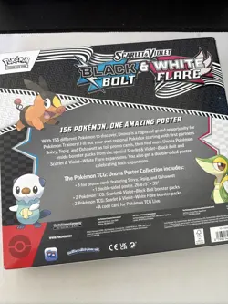 POKEMON SV10.5 BLACK BOLT WHITE FLARE POSTER COLLECTION BOX SEALED - Image 2