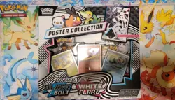 POKEMON SV10.5 BLACK BOLT WHITE FLARE POSTER COLLECTION BOX SEALED - Image 1