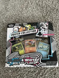 POKEMON SV10.5 BLACK BOLT WHITE FLARE POSTER COLLECTION BOX SEALED - Image 1