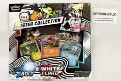 POKEMON SV10.5 BLACK BOLT WHITE FLARE POSTER COLLECTION BOX SEALED - Image 1