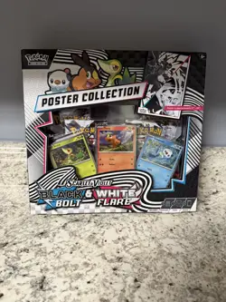 POKEMON SV10.5 BLACK BOLT WHITE FLARE POSTER COLLECTION BOX SEALED - Image 1