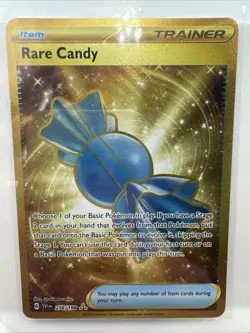 Rare Candy 256/198 Pokemon Scarlet & Violet Base Set Hyper Rare Gold Holo NM - Image 1
