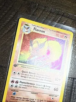 Flareon 3/64 1st Edition Jungle Set 1999 Pokemon Card Holo Rare - Image 3