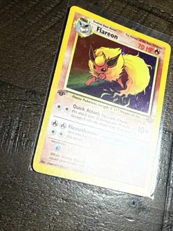 Flareon 3/64 1st Edition Jungle Set 1999 Pokemon Card Holo Rare - Image 4
