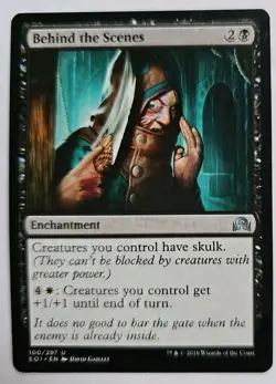 MTG Magic The Gathering Card Behind the Scenes Enchantment Black SOI 2016 - Image 1