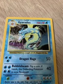 Gyarados 6/102 - Original Holo Rare Base Set Pokemon Card 1999 WOTC TCG - Image 5