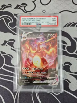 PSA 9 MINT Charizard VMAX SWSH261 FULL ART HOLO PROMO Pokemon Card - Image 1
