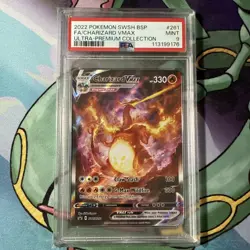 PSA 9 MINT Charizard VMAX SWSH261 FULL ART HOLO PROMO Pokemon Card - Image 1