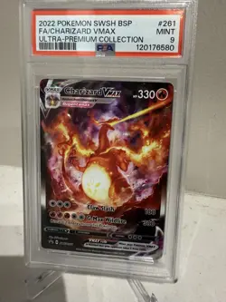 PSA 9 MINT Charizard VMAX SWSH261 FULL ART HOLO PROMO Pokemon Card - Image 1