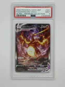 PSA 9 MINT Charizard VMAX SWSH261 FULL ART HOLO PROMO Pokemon Card - Image 1
