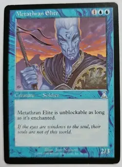 MTG Magic The Gathering Card Metathran Elite Creature Soldier Blue Urza's Destin - Image 1
