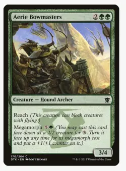Aerie Bowmasters #170 Dragons of Tarkir (DTK) Magic Card in Protective Sleeve - Image 1
