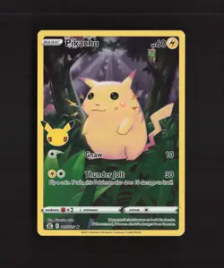 Pikachu 005/025 Celebrations Full Art Ultra Rare Holo Pokemon Card LP - Image 1