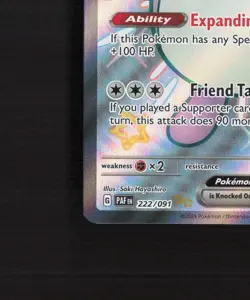 Wigglytuff ex 222/091 Paldean Fates Full Art Shiny Rare Holo Pokemon Card NM - Image 5