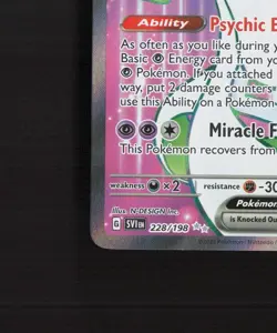 Gardevoir ex 228/198 Scarlet & Violet Full Art Ultra Rare Holo Pokemon Card NM - Image 5