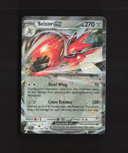Scizor ex 111/162 Temporal Forces Ultra Rare Holo Pokemon Card NM - Image 1
