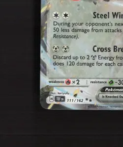Scizor ex 111/162 Temporal Forces Ultra Rare Holo Pokemon Card NM - Image 5