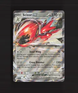 Scizor ex 111/162 Temporal Forces Ultra Rare Holo Pokemon Card NM - Image 1