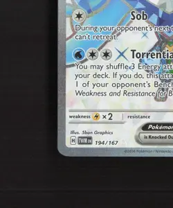 Wellspring Mask Ogerpon ex 194/167 Twilight Masquerade Full Art Pokemon Card NM - Image 5