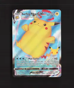 Surfing Pikachu VMAX 009/025 Celebrations Full Art Ultra Rare Pokemon Card NM - Image 1