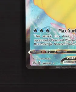 Surfing Pikachu VMAX 009/025 Celebrations Full Art Ultra Rare Pokemon Card NM - Image 5