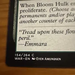 1x Bloom Hulk (154) War of the Spark MTG Magic The Gathering x1 MKE - Image 2
