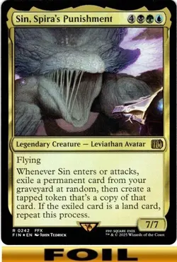 1x - Sin, Spira's Punishment - FOIL - Final Fantasy FIN - NM MTG - Image 1