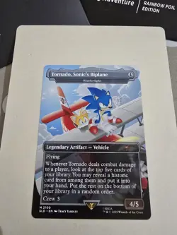 Tornado, Sonic’s Biplane/Weatherlight IN HAND nonfoil MtG Sonic Secret Lair SLD - Image 1
