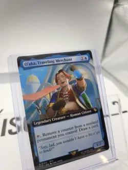 O'aka, Traveling Merchant Extended Art FFX Final Fantasy MTG Magic the Gathering - Image 1