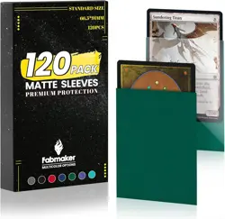 120Pack MTG Card Sleeves Toploaders for Trading Cards, Matte 120pack, Green - Image 1