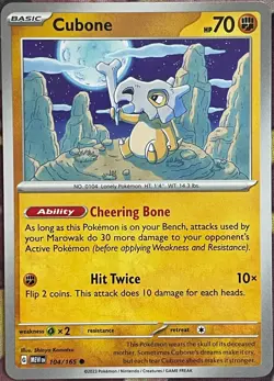 Cubone - 104/165 - Scarlet & Violet 151 Pokemon 2023 - Image 1