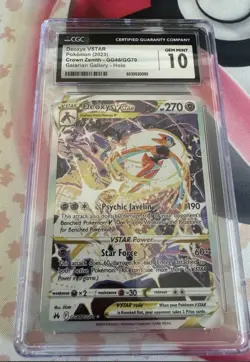 2023 POKEMON SWORD & SHIELD CROWN ZENITH #GG46 FULL ART/DEOXYS VSTAR CGC 10 - Image 1