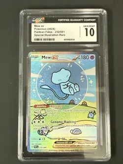 POKEMON CGC 10 Gem Mint 2024 SV Paldean Fates Mew ex 232/091 SIR Bubble Mew - Image 4
