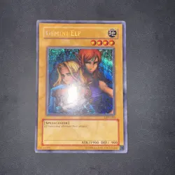 Yugioh Gemini Elf LON-000 Secret Rare Unlimited REVERSE FOIL ERROR - Image 2