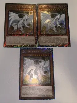 3x Dragon Spirit of White 1st Edition Platinum Secret RA04-EN265 Yugioh Playset - Image 1