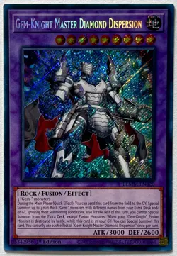 Gem-Knight Master Diamond Dispersion -Yugioh BLMM-EN020 1st Edition Secret RARE - Image 1