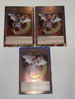 3x Eclipse Wyvern 1st Edition Platinum Secret Rare RA04-EN177 Yugioh Playset - Image 1