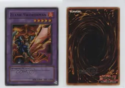 Flame Swordsman YuGiOh Legend of Blue Eyes White Dragon #LOB-003 2002 1dm7 - Image 3