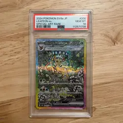 PSA 10 Leafeon ex SAR 200/187 Terastal Festival sv8a 2024 Pokemon Card Japanese - Image 1