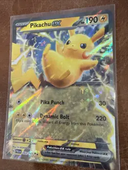 Pokemon Paldea Evolved Pikachu EX Double Rare Holo Card 063/193 NM+ Condition - Image 2