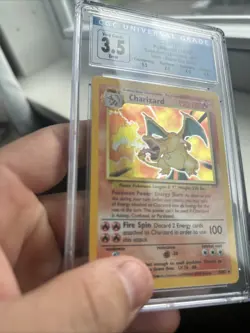 Charizard Pokemon Card (1999) Base Set Holo - CGC 3.5 Grade - Image 3