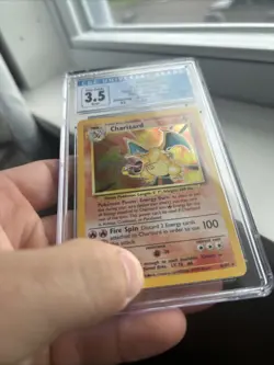 Charizard Pokemon Card (1999) Base Set Holo - CGC 3.5 Grade - Image 4