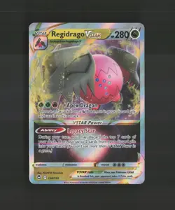 Regidrago VSTAR 136/195 Silver Tempest Ultra Rare Holo Pokemon Card NM - Image 1