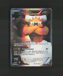 Landorus BW43 Black & White Full Art Black Star Promo Holo Pokemon Card DMG - Image 1