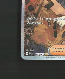 Boss's Orders 265/193 Paldea Evolved Full Art Ultra Rare Holo Pokemon Card NM - Image 5