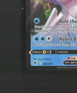 Origin Forme Palkia V 039/189 Astral Radiance Ultra Rare Holo Pokemon Card NM - Image 5