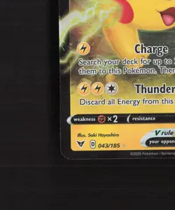 Pikachu V 043/185 Vivid Voltage Ultra Rare Holo Pokemon Card NM - Image 5