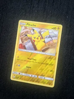 Pikachu 55/236 Sun & Moon Unified Minds Reverse Holo Pokemon Card - Image 1