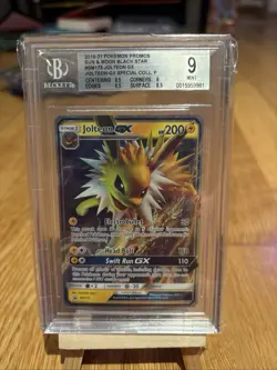 Beckett 9 Pokemon Card- Jolteon GX SM 173- Holo- SM Promos- NM Condition - Image 1