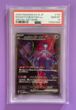 Rocket's Mewtwo 125/098 sv10 Glory of Team Rocket PSA 10 Japanese Pokemon Card - Image 1